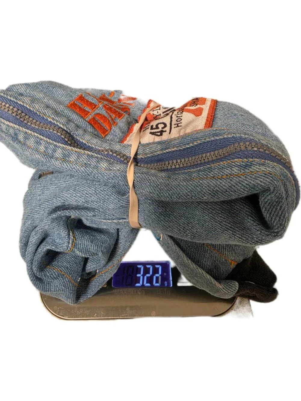 Vtg Harley Davidson Baby Denim Coveralls Jumpsuit